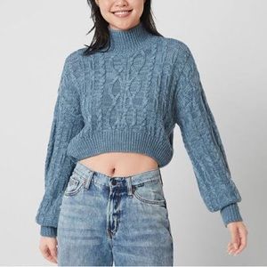 Blue knit sweater